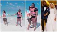 Check out Dangote's daughter Fatima as she enjoys honeymoon with husband (photos)