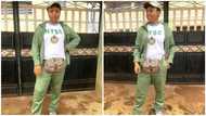 Actress Regina Daniel stuns in NYSC uniform, she was on set of a new movie (photos)