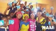 NAIJ.com reader reaches out to secondary school girls in Lagos, gives out 100 sanitary pads (photos)