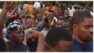 JUST IN: Riot erupts at popular Abuja market as traders resist Charly Boy, anti-Buhari protesters