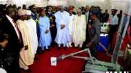 President Buhari arrives Kaduna for induction of Air Force's Nigerian-made fighting drone