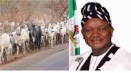 JUST IN: Benue bans Fulani herdsmen from open grazing of cattle, stipulates 5-year-jail term for offenders