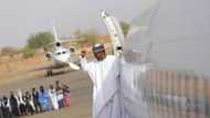 PHOTO: See What Buhari Was Spotted Doing Onboard His Presidential Jet