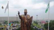 Celebration in Lagos as Ambode unveils massive statue to honour Abiola, family reacts (photos)