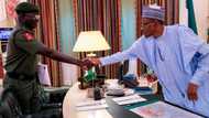 Buhari meets Army chief Buratai behind closed door, says his commitment to security is total