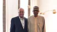 Da duminsa: Tsohon gwamnan PDP da ya koma APC sun gana da Buhari a Ingila, duba hotuna
