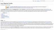 Surprise as Lazy Nigerian Youths Wikipedia page suddenly appears