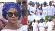 As more photos emerge from burial ceremony of Mercy Johnson’s mum, actress shares her condolences with Dbanj’s family