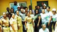 Famous actress Tonto Dike visits prison inmates at Suleja, Niger state