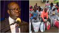Libya returnees stage protest at Edo govt house over N1,100 bank deductions on stipends