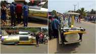 Talented Nigerian man constructs unusual vehicle, drives it around to show it off (video)