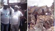 Smiling Okorocha storms Owerri market demolition site, denies death of young boy, others (photos)