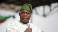 Breaking: Former President Obasanjo shows up at PDP rally in Abeokuta