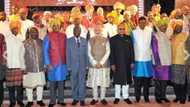PHOTOS: Mugabe Refuses To Wear Indian Attire Like His Colleagues At India-Africa Summit
