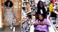 Uriel of BBNaija pushes her mother in a wheelchair, takes her shopping (photos, video)