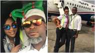 Couple goals! Pretty Akwa Ibom pilots celebrate 10th wedding anniversary with her co-pilot husband (photos)