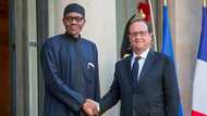 PHOTOS: Buhari Finally Meets With Hollande