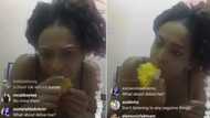 LOL! BBNaija’s TBoss shows the world her ‘mango eating skills’ (photos)