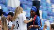 Checkout what Pogba's mum and girlfriend were doing in the stadium as France beat Uruguay at the World Cup