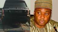 9 months after it was impounded, bulletproof car allegedly acquired by Saraki for N298m rots away at Custom yard (photo)