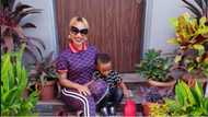 Actress Tonto Dike represents her son at Father's day football match in his school (video)