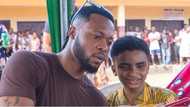 Flavour shares new photos and video of the young blind singer discovered in Liberia