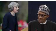 Yanzu-yanzu: Buhari ya gana da Firam ministan Birtaniya, Theresa May