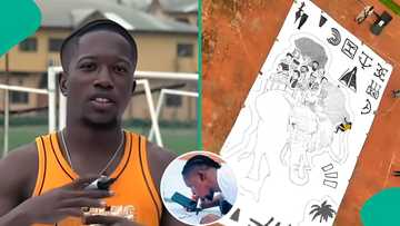Nigerian artist attempts Guinness World Record for largest drawing by mouth