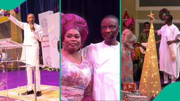 Video: Oyedepo's wife's brother Bishop Dayo showcases new Mummy GO in his church
