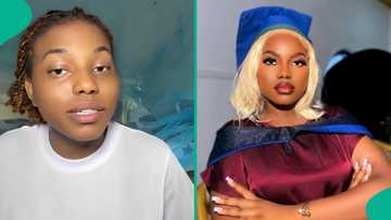 Lady shares what she saw in front of toilet door thinking it's her charger cord