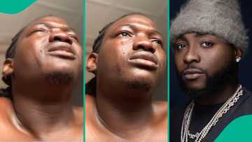 Man in tears as he opens up about what Davido did when they met in public