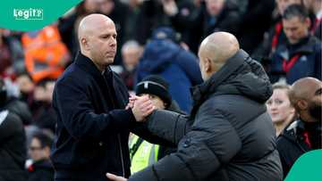 Arne Slot reacts to Liverpool's last-minute defeat vs Manchester City at Anfield