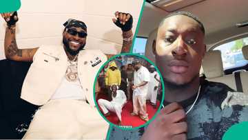 Carter Efe loses composure as Davido walks into his livestream