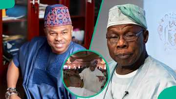 Obasanjo shares adorable moment with Yinka Ayefele, gets people talking