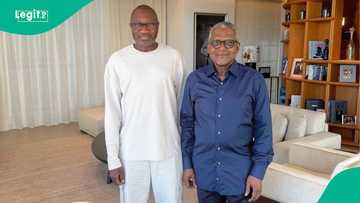Billionaire boys: Otedola sparks buzz after announcing 'new title' for Dangote