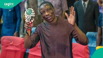 Video: Oyedepo's wife's brother Bishop Dayo showcases new Mummy GO in his church