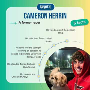 Where is Cameron Herrin now? His car accident and release date - Legit.ng