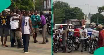 Dispatch riders pull up to celebrate colleague as he signs out of school