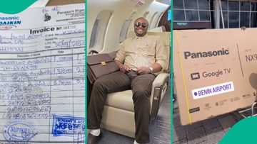 Isreal DMW shows off big screen TVs bought in Lagos, sent to Benin for his newly constructed house