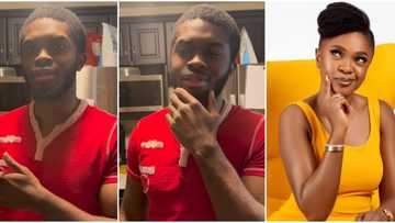 Funny moment as Omoni Oboli shares video of her Yankee son struggling to speak Pidgin: “Abeg wetin be this?”