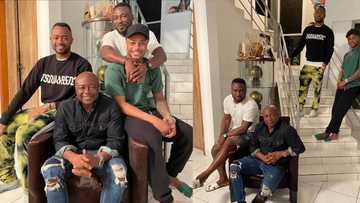 African football star Pele hangs out with his 3 football sons on Fathers Day as photos warm hearts