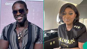 VDM, Yvonne Jegede sparks comments over romantic clip: "Love the smile on ratel president's face"