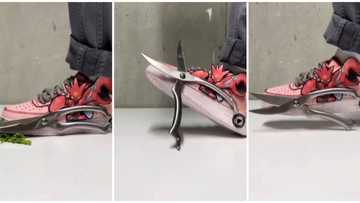 Video of stylish sneakers with scissor feature sparks reactions online