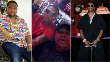 "Your own no go spoil": Cubana Chiefpriest prays as he ends beef with Wizkid, chills with singer, fans react