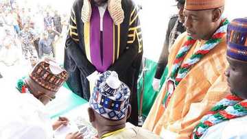 An rantsar da sabon gwamnan jihar Borno Babagana Zulum, amma an fita dashi saboda rashin lafiya