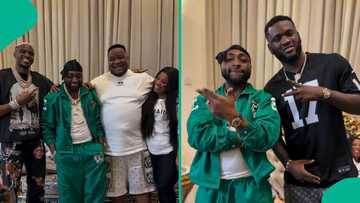 Chiefpriest makes special prayer as he hosts Davido, Osimhen, Boniface at home: “Money too sweet”