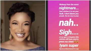 Tonto Dikeh sends memo to witches who tried to 'press her chest' in her sleep