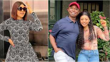 Hubby and women are 5&6: Regina Daniels shares video of Ned Nwoko chatting with 2 oyinbo ladies in Jordan