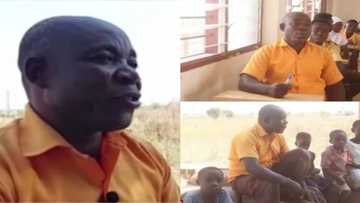 47-year-old father of 10 starts school for the first time in his life, spotted taking BECE in uniform