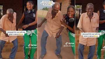 "Do you really love him?" Gorgeous lady dances with old man in uncompleted building, video trends
